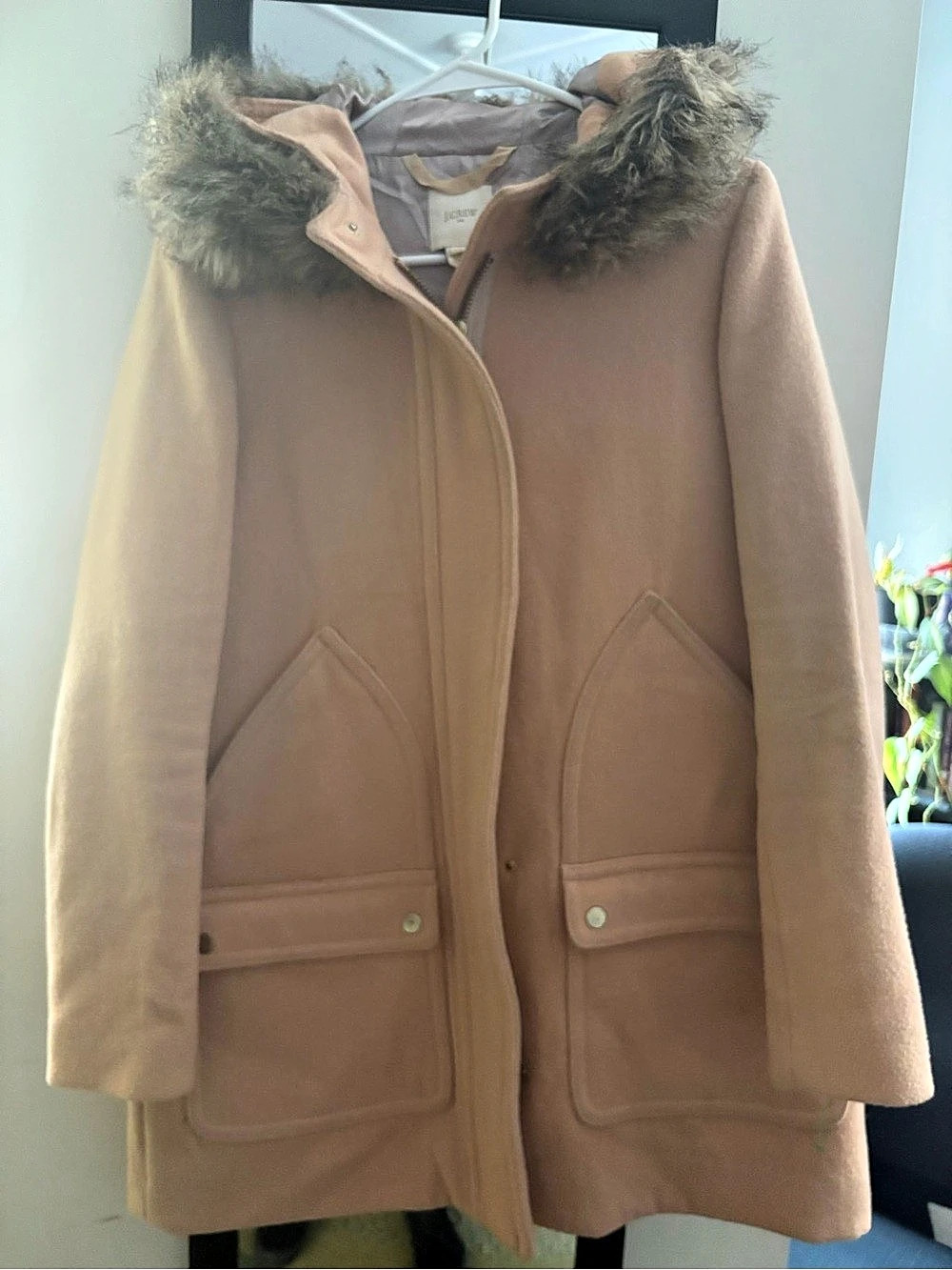 J.CREW Vail Parka Hooded Coat Brown Size 4